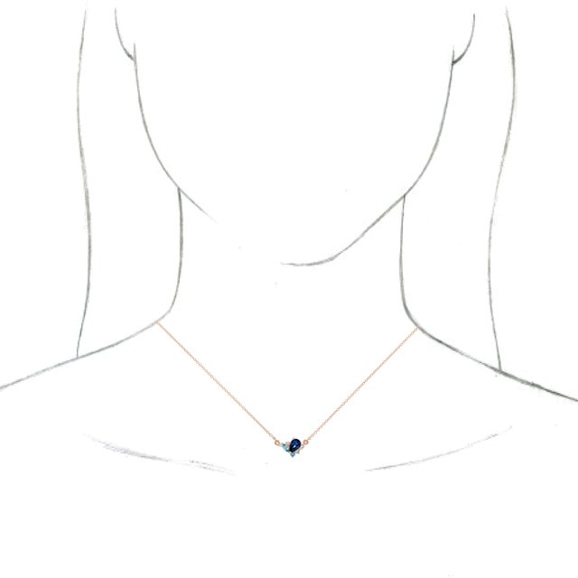 14K Rose Multi-Gemstone & .06 CTW Diamond 18" Necklace 3