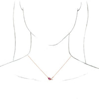14K Rose Pink Sapphire & 1/6 CTW Diamond 16" Necklace 3