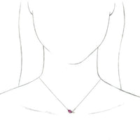 14K White Pink Sapphire & 1/6 CTW Diamond 18" Necklace 3