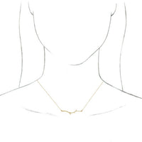 14K Yellow Branch Bar 16-18" Necklace 3