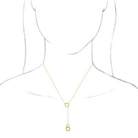 14K Yellow 1/10 CTW Diamond Circle Y 16-18" Necklace 3