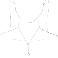 14K Rose 1/10 CTW Diamond Circle Y 16-18" Necklace 3