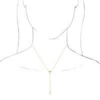 14K Yellow Triangle & Bar Y 16-18" Necklace 3