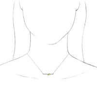 14K White Peridot & 1/10 CTW Diamond16"  Necklace 3