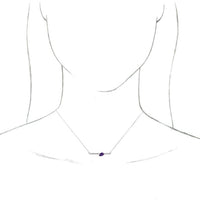 14K White Amethyst & 1/10 CTW Diamond 16" Necklace 3