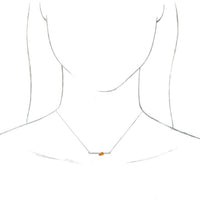 14K White Citrine & 1/10 CTW Diamond 16" Necklace 3