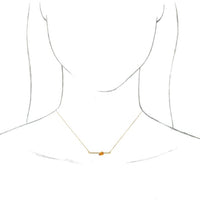 14K Yellow Citrine & 1/10 CTW Diamond 18" Necklace 3