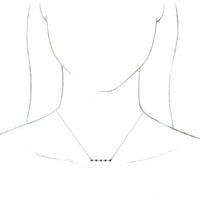 14K White Alexandrite Bezel-Set 16" Bar Necklace 3