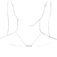 14K White Citrine Bezel-Set 16" Bar Necklace 3