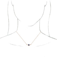 14K Rose Blue Sapphire & .06 CTW Diamond 18" Necklace 3