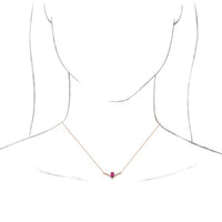 14K Rose Pink Tourmaline & .06 CTW Diamond 18" Necklace 3