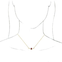14K Yellow Mozambique Garnet & .06 CTW Diamond 16" Necklace 3