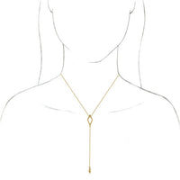 14K Yellow Geometric Y 16-18" Necklace 3