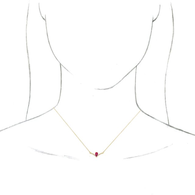 14K Yellow Ruby & .06 CTW Diamond 16" Necklace 3