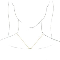 14K Yellow Emerald & 1/5 CTW Diamond 18" Necklace 3