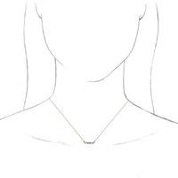14K Rose Blue Zircon & 1/5 CTW Diamond 16" Necklace 3