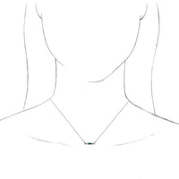 14K White Emerald & 1/5 CTW Diamond 18" Necklace 3