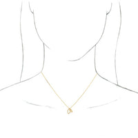 14K Yellow .05 CTW Diamond Double Leaf 18" Necklace 3