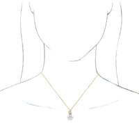 14K Yellow Freshwater Cultured Pearl & 1/4 CTW Diamond 16-18" Necklace 3