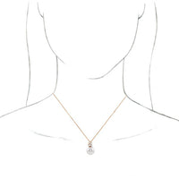 14K Rose Freshwater Cultured Pearl & 1/4 CTW Diamond 16-18" Necklace 3