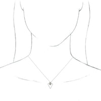 Sterling Silver Opal Cabochon Pyramid 24" Necklace 2
