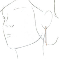14K Rose Geometric Chain Earrings 3