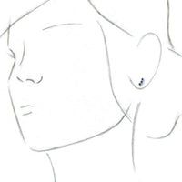 Sterling Silver Imitation Blue Sapphire Ear Climbers 3