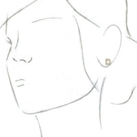 14K Yellow .07 CTW Diamond Single Initial D Earring 2