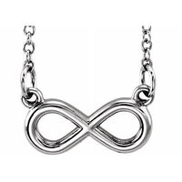 Sterling Silver Infinity-Inspired 16-18" Necklace