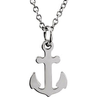 Sterling Silver Petite Anchor 16-18" Necklace