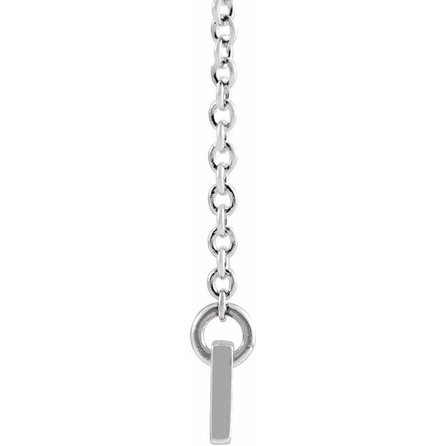 Sterling Silver 30x3.5 mm Engravable Bar 16" Necklace