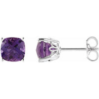 Sterling Silver Amethyst Earrings 1