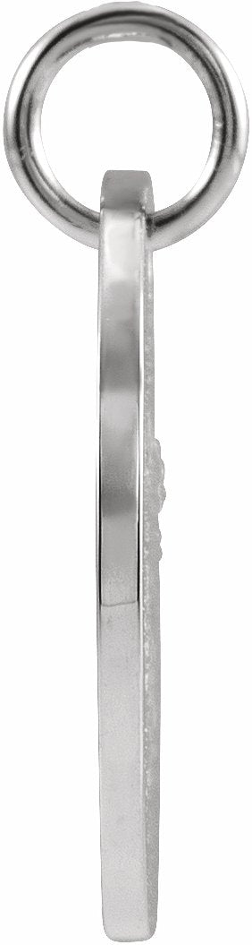 Sterling Silver 16.5 mm Aries Zodiac Disc Pendant