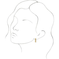 14K Yellow Gold 19.6 mm Chain Link Hoop Earrings