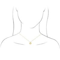 14K Yellow Gold Initial J 10 mm Disc 16-18" Necklace