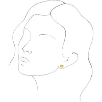 14K Yellow Gold Heart Envelope Earrings