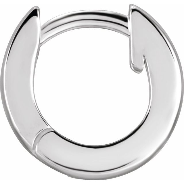 Platinum 9.5 mm Huggie Earring