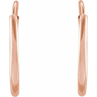 14K Rose Gold 12 mm Flexible Endless Huggie Earrings