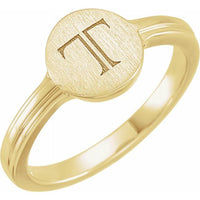 14K Yellow 10x9 mm Oval Signet Ring 3