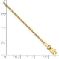 10K 1.5mm Diamond-Cut Lightweight Rope Chain