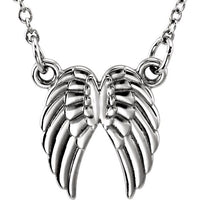 Sterling Silver Angel Wings 16-18" Necklace