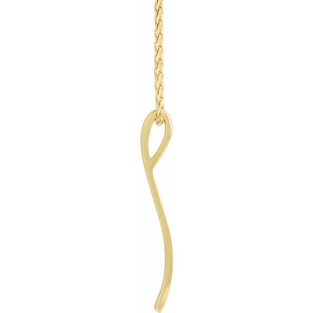 14K Yellow Gold Bar 18" Necklace
