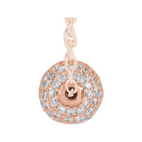 14K Rose Gold 6 mm 3/8 CTW Natural Diamond Ball 16-18" Necklace