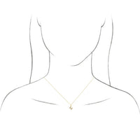 14K White Gold .06 CTW Natural Diamond Petite Initial M 16-18" Necklace
