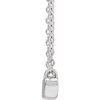 14K White Gold 19.57x4.61 mm Nana 18" Necklace