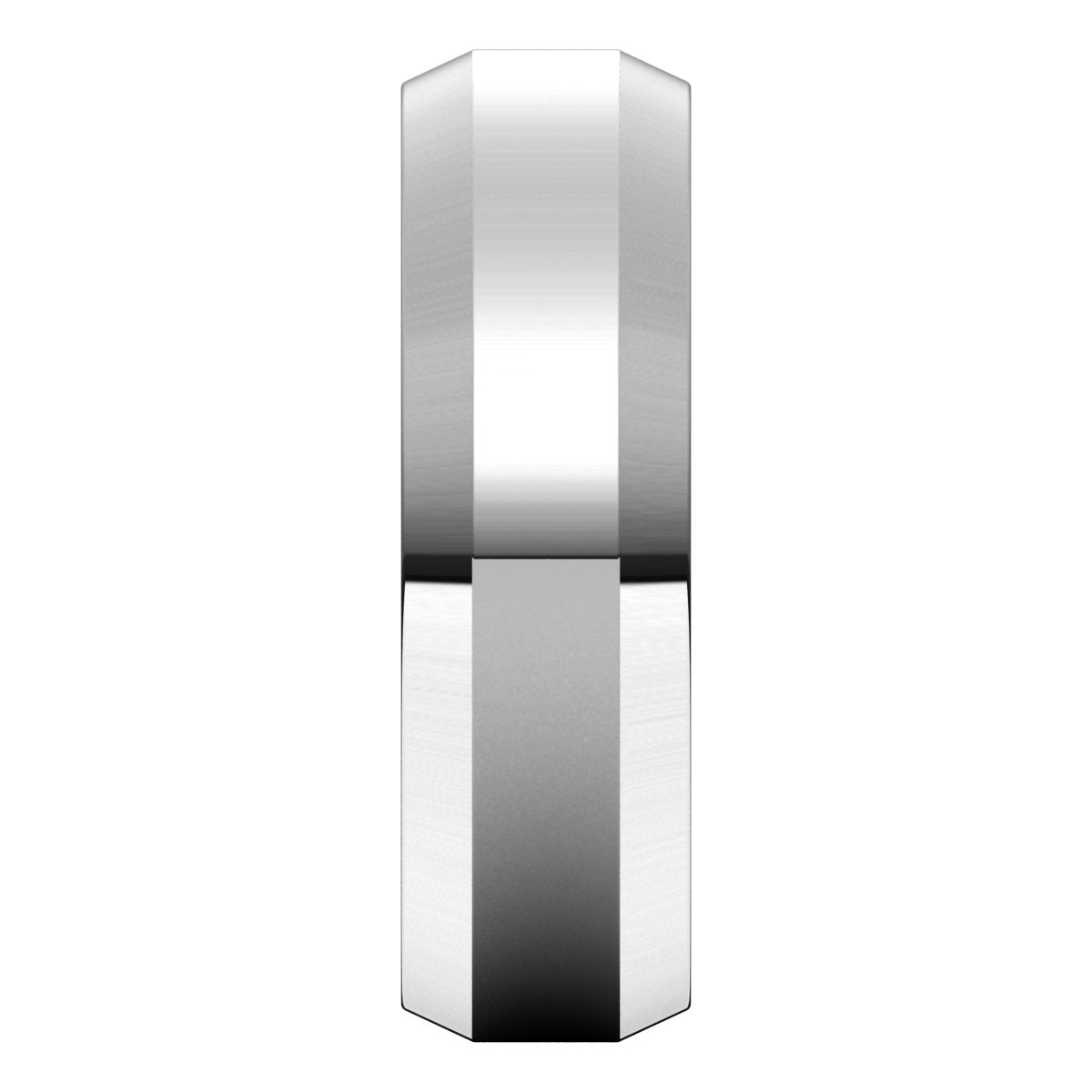 Sterling Silver 6 mm Beveled Edge Comfort Fit Light Band Size 10.5