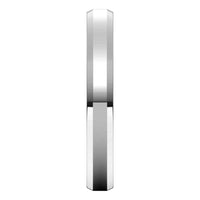 Platinum 3 mm Beveled Edge Comfort Fit Light Band Size 10.5