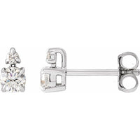 14K White Gold 1/3 CTW Lab-Grown Diamond Earrings