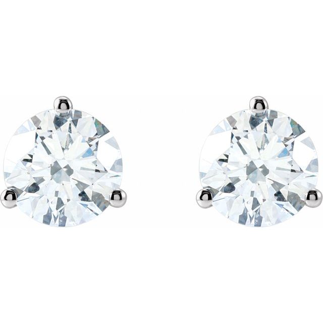 14K White Gold 1 1/2 CTW Lab-Grown Diamond Stud Earrings