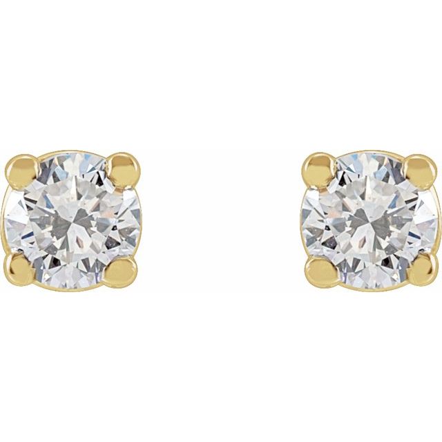 14K Yellow Gold 1/3 CTW Lab-Grown Diamond Stud Earrings